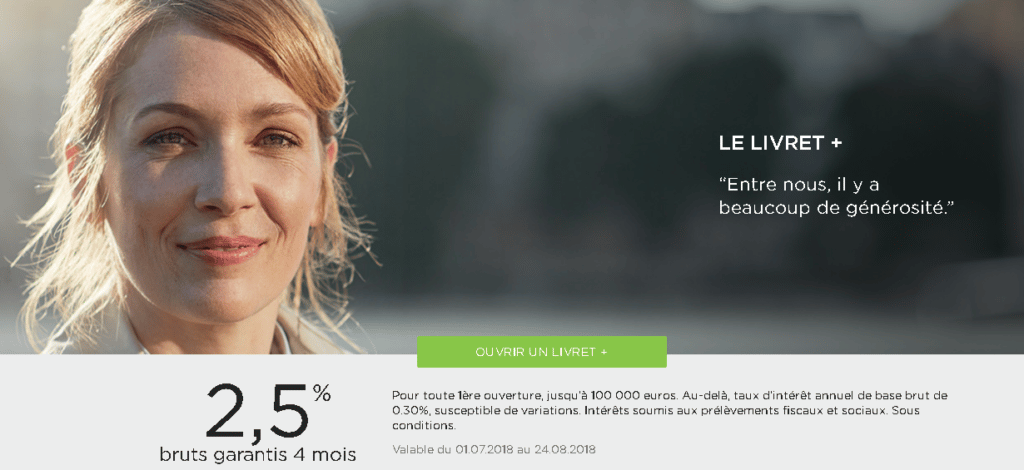 livret bancaire Fortuneo 