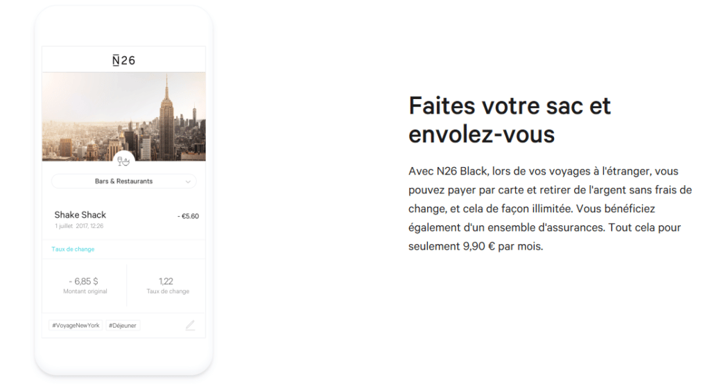 la carte black n26 pour les voyageurs