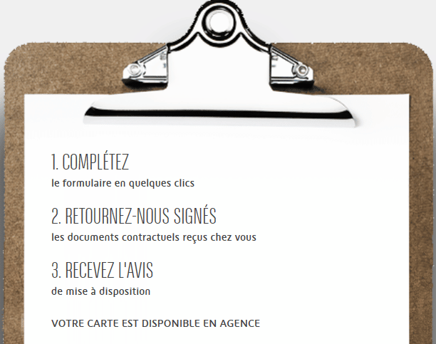 Démarches de souscription à la carte BNP net