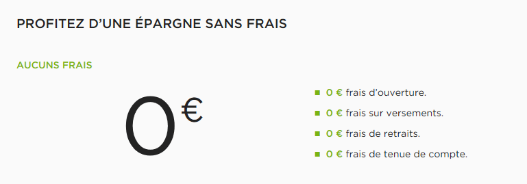 frais du livret + de Fortuneo