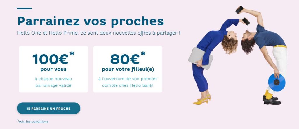 parrainage Hello bank!