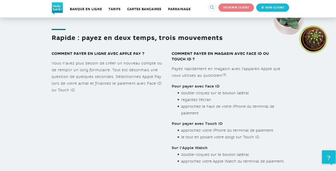 Apple Pay solution de paiement sans contact