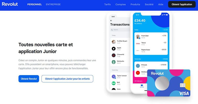 Revolut lance l'offre Junior