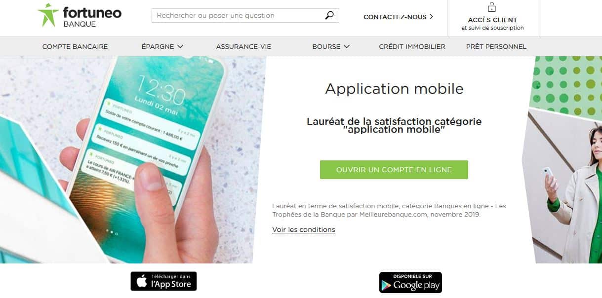 BoursoBank ou Fortuneo avis: l'appli mobile