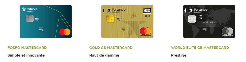 cartes bancaires gratuites Fortuneo