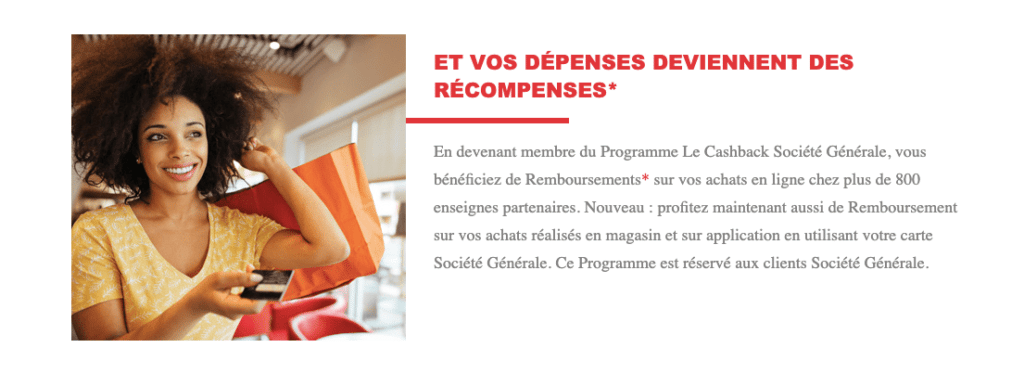 fonctionnement avis cashback société générale