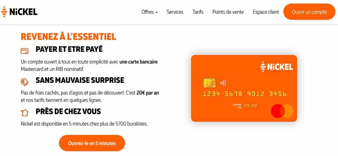 avis nickel fonctionnement compte