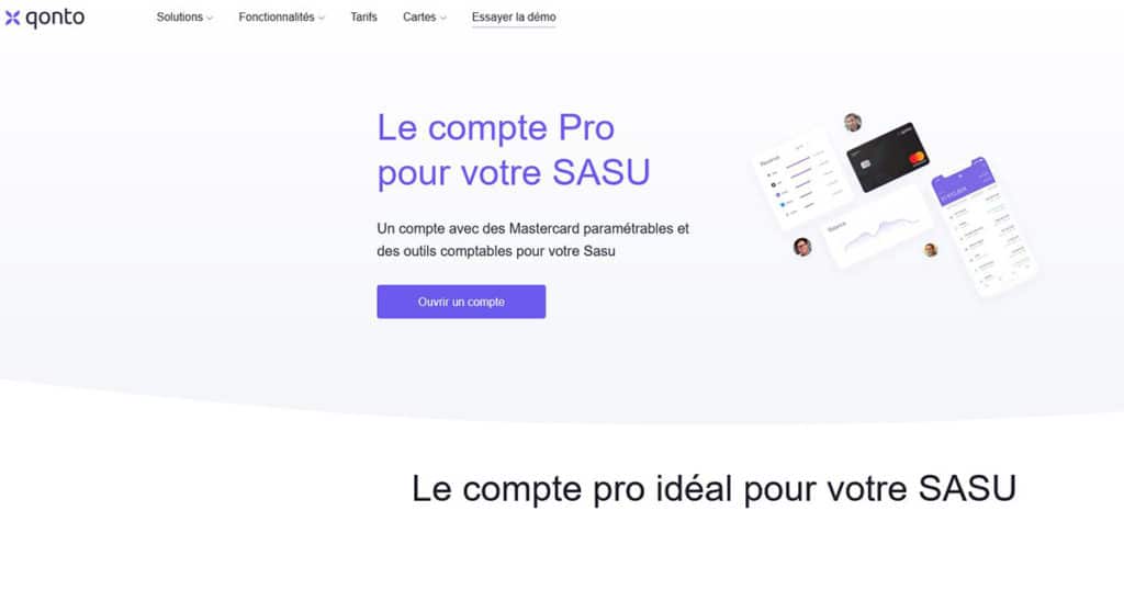 Banque pour SASU : Qonto