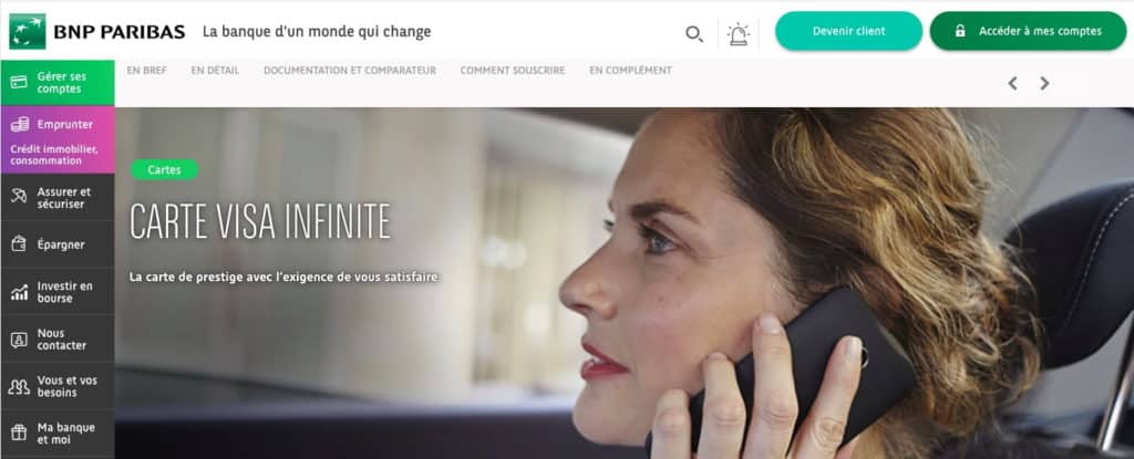 carte visa noire BNP Paribas