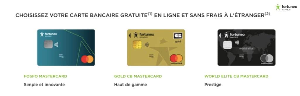 cartes bancaires fortuneo