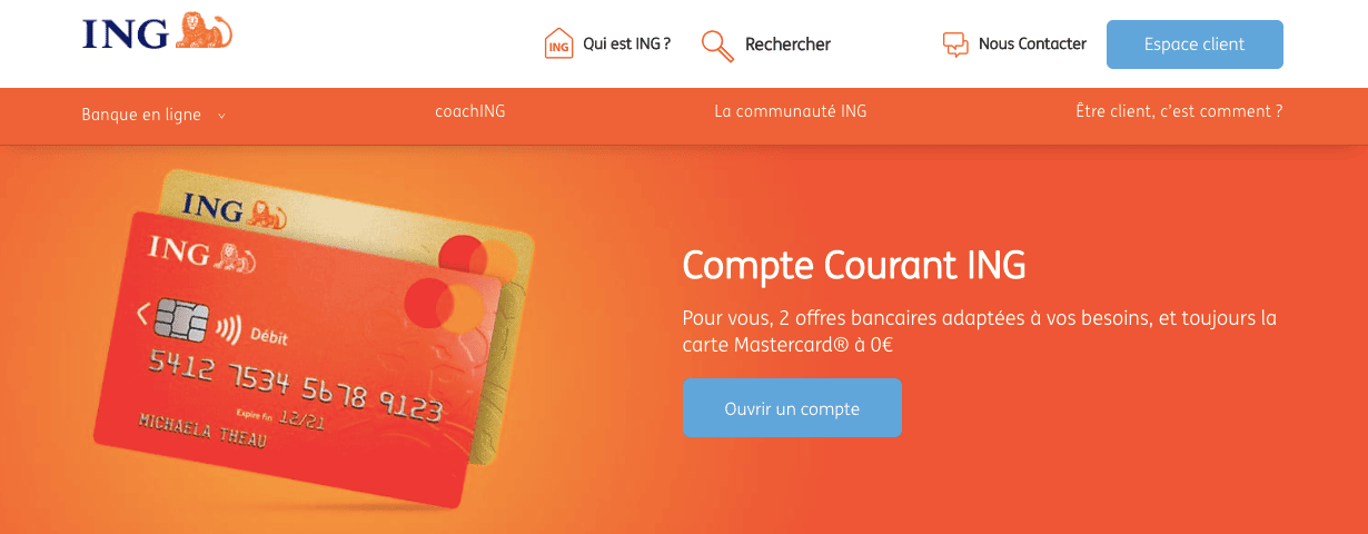 Moyen de paiement ING