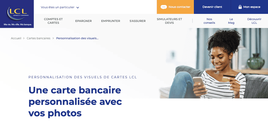 Cb personnalisée choix LCL