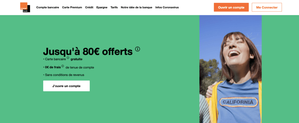 recevoir Orange Bank 80€ offert