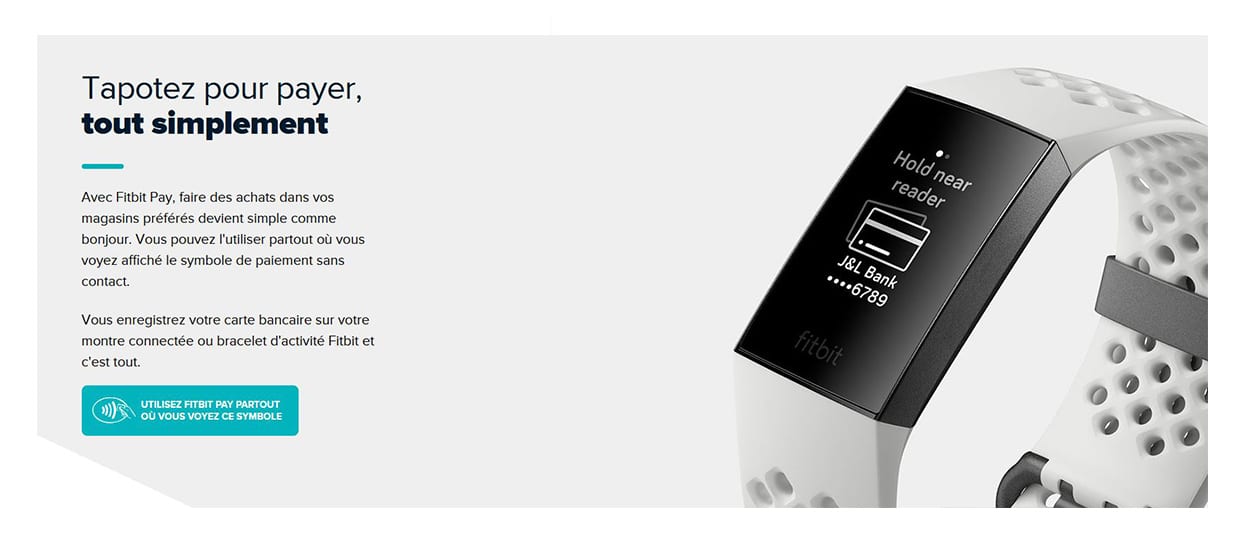 Solution de paiement mobile Fitbit Pay