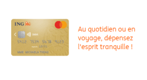 Carte bancaire Gold Mastercard ING