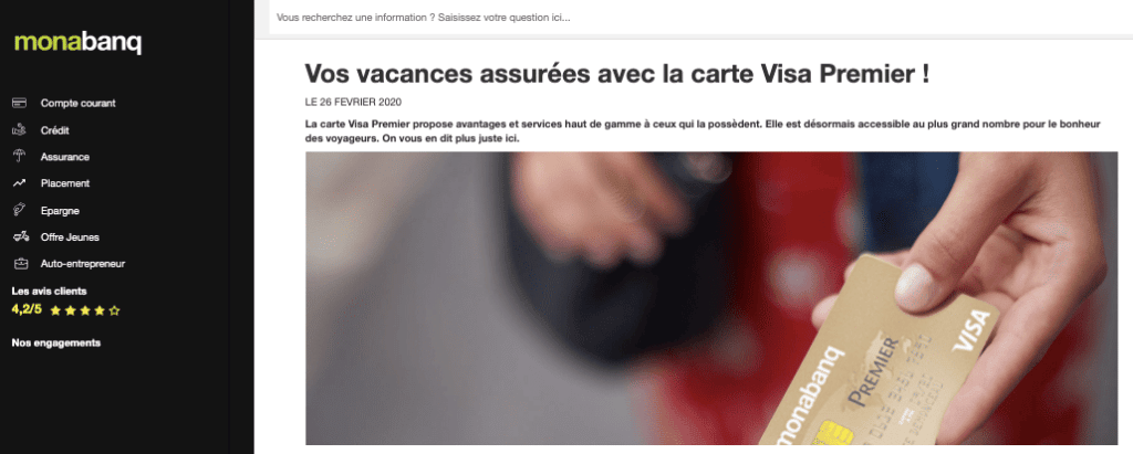 Carte bleue Gold avantages