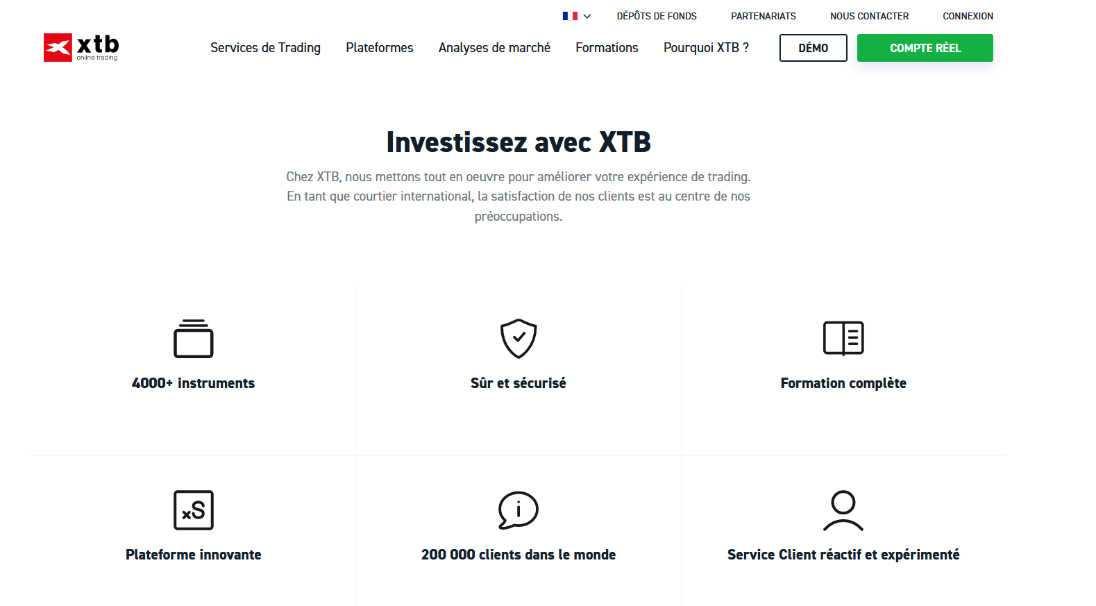 Avis XTB tarifs