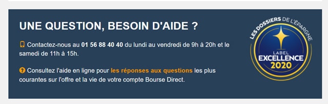 avis service client Bourse Direct