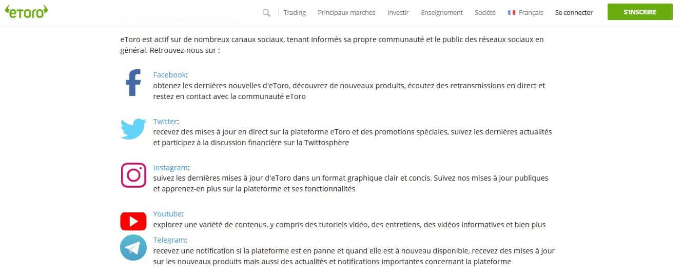 service client etoro avis