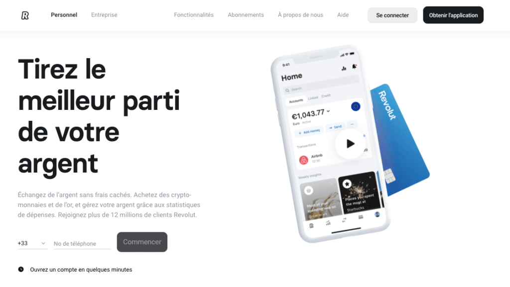 Revolut ouverture de compte 