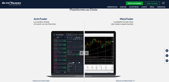 Avis Activtrades plateforme ActivTrader