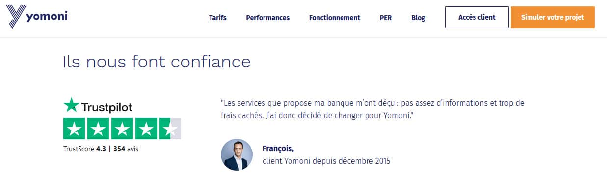avis clients Yomoni 