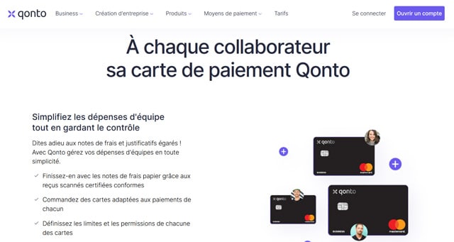 Qonto avantages services