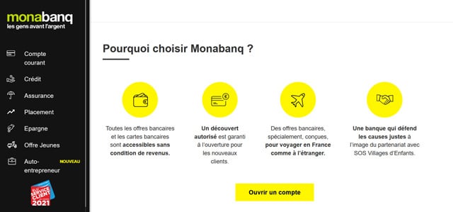 Ouvrir compte bancaire en ligne