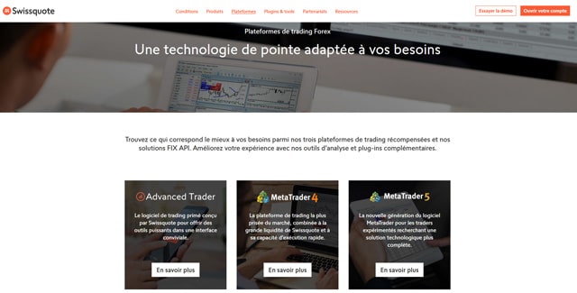 SwissQuote avis plateformes de trading
