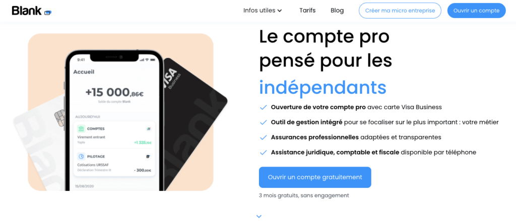 Avis Blank : offre micro-entreprise