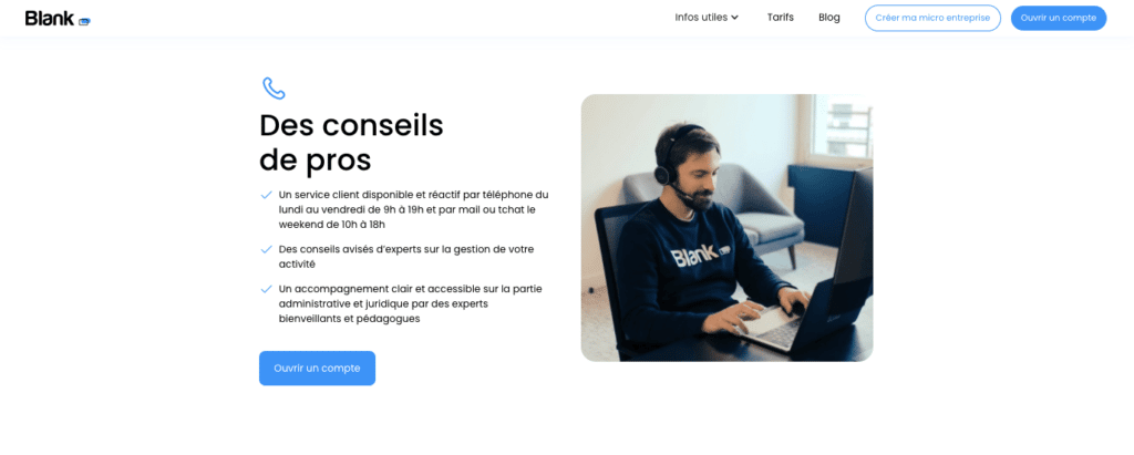 Avis Blank service client