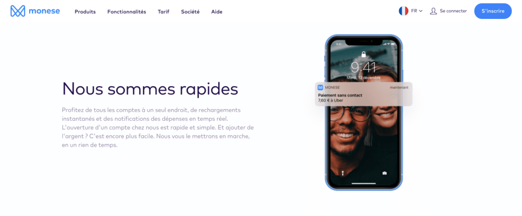 Avis Monese : offre simple