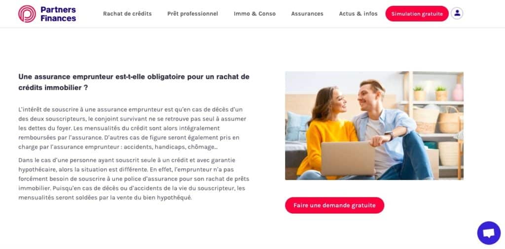 Avis Partners Finances assurance emprunteur