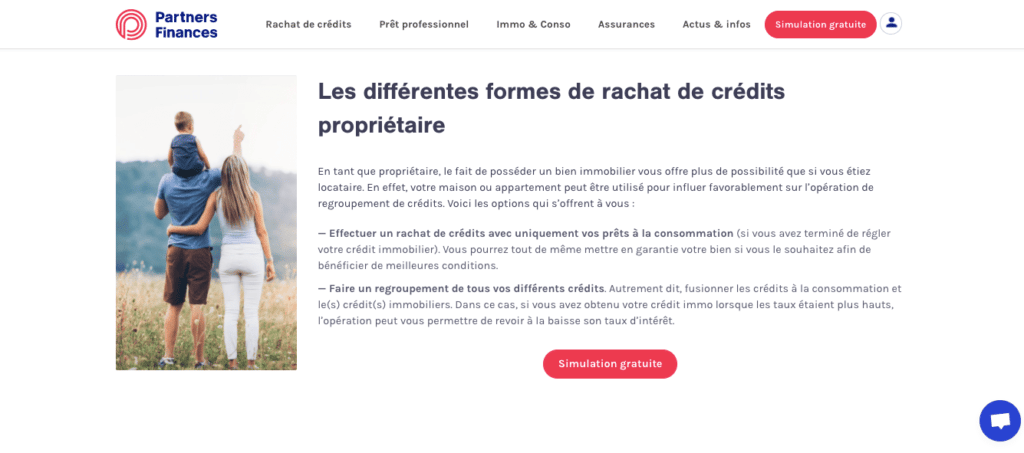 Avis Partners Finances rachat crédit propriétaire