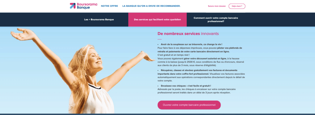 Compte pro profession libérale Boursorama