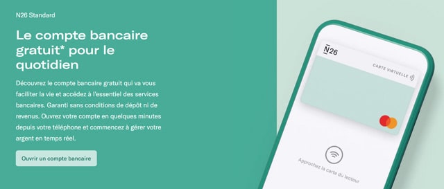 Carte bancaire gratuite N26