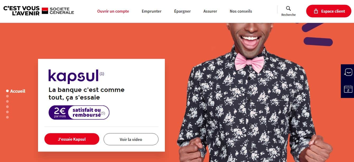Nouvelle banque en ligne Kapsul