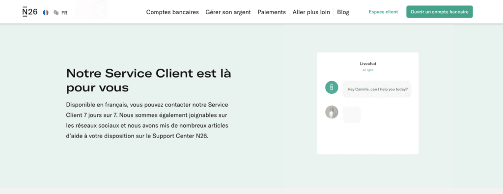 Le service client N26 You est-il compétent ?