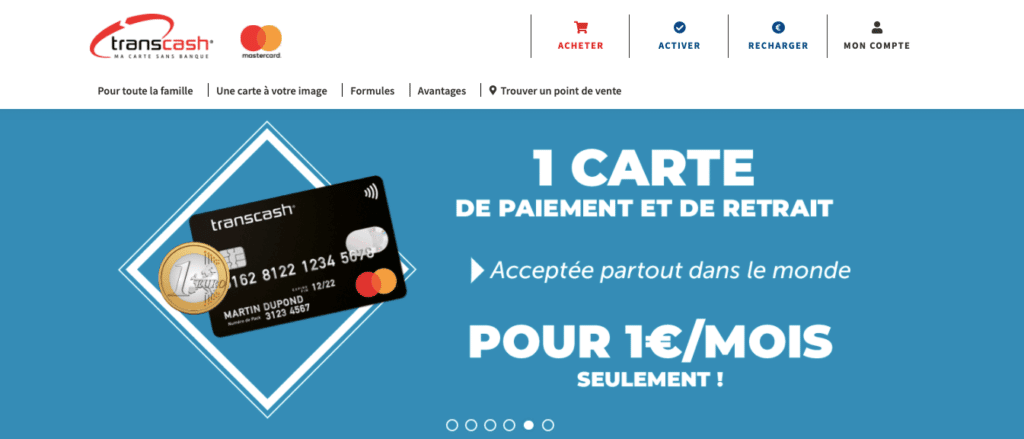 Classement carte bancaire anonyme prépayée