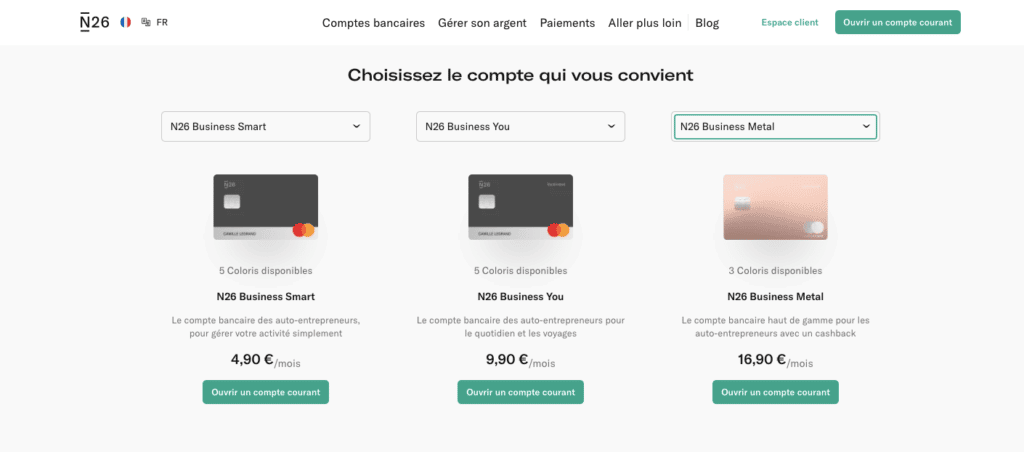 Quel avis N26 Business sur les tarifs ?