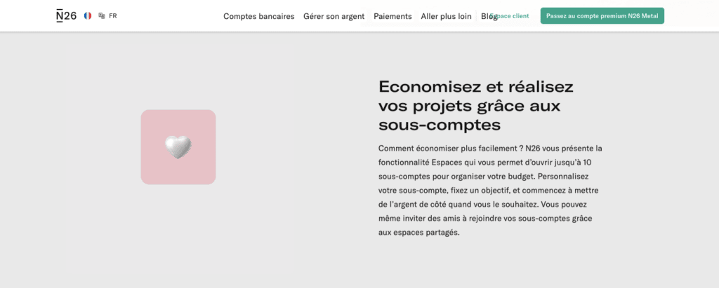 Quel avis N26 metal sur les services ?