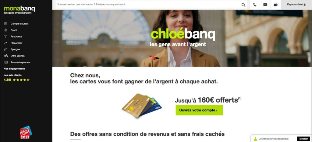 Monabanq, la banque en ligne avec découvert
