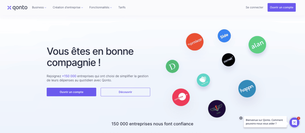 Qonto avantages compte pro