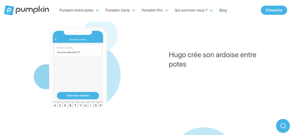 Quel avis Pumpkin sur le paiement entre amis ?
