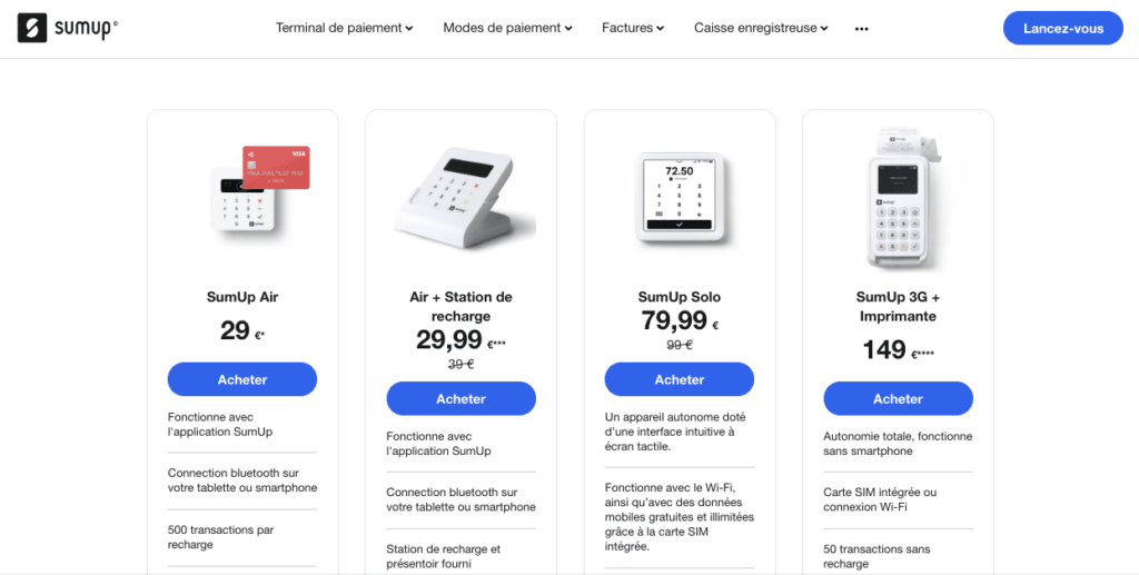 Quel avis Sum Up sur les tarifs ?