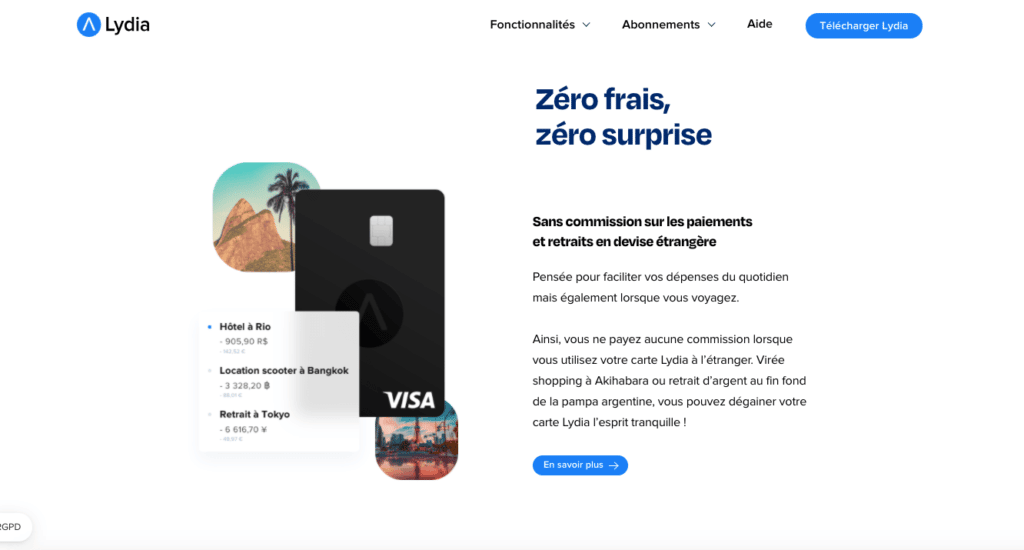 carte bancaire gratuite Lydia