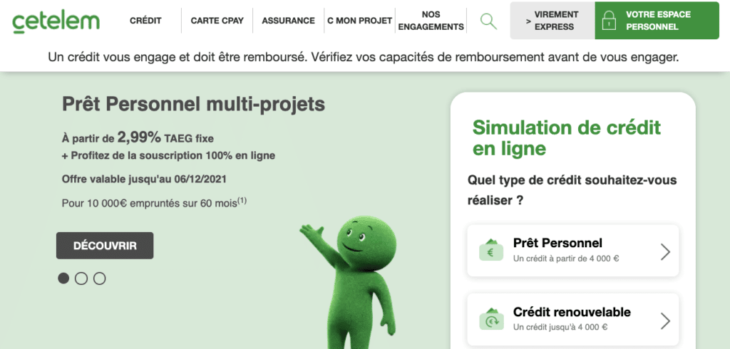 mini crédit Cetelem