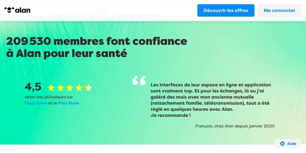 Avis clients Alan
