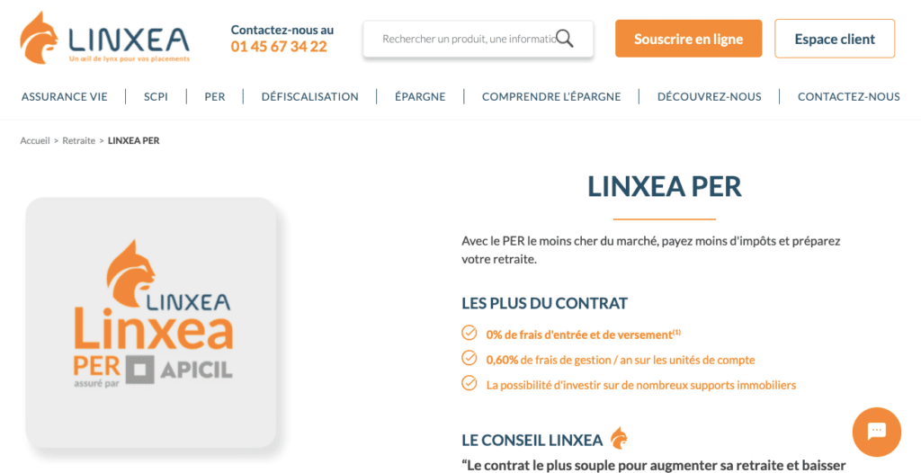Ouvrir PER Linxea