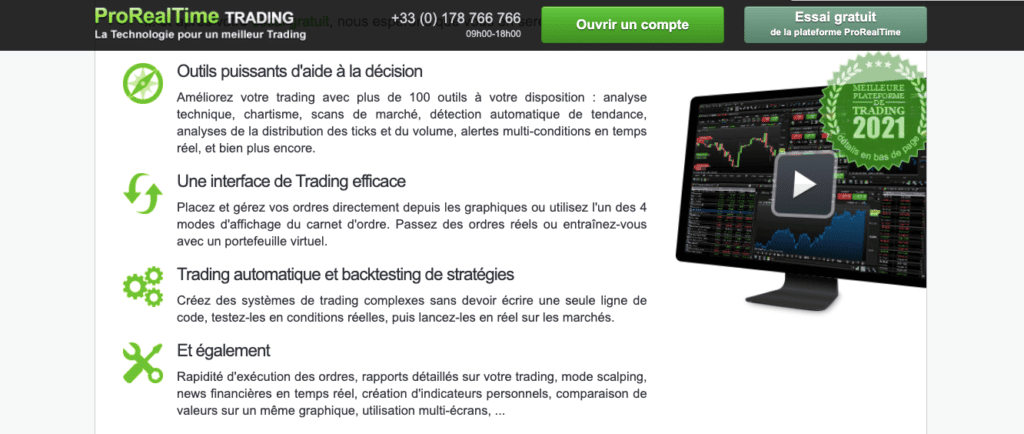 Avis ProRealTime trading plateforme